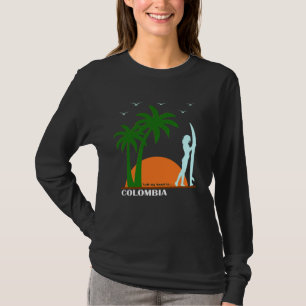 Colombia Palms Beach Surf Cocktail Bogota Souvenir T-Shirt