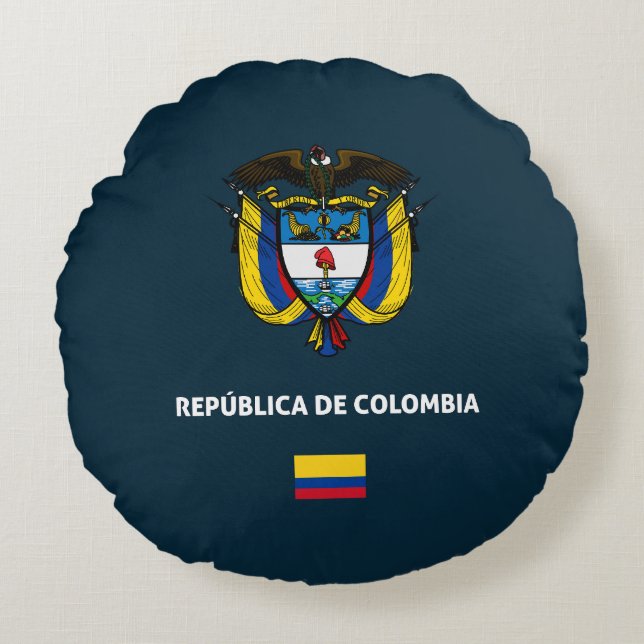 Colombia passport phone case rundes kissen (Vorderseite)