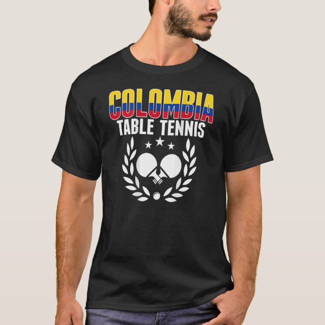 Colombia Ping Pong   Colombian Table Tennis Suppor T-Shirt (Vorderseite)