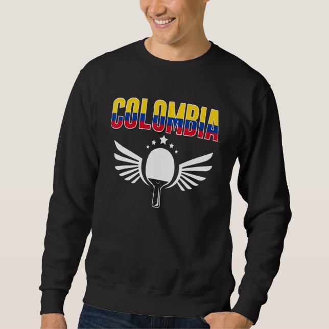 Colombia Ping Pong  Colombian Table Tennis Support Sweatshirt (Vorderseite)