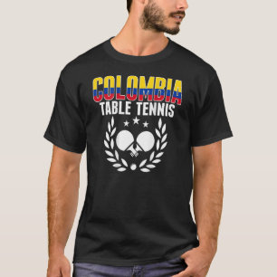 Colombia Ping Pong Kolumbianische Tischtennis-Unte T-Shirt