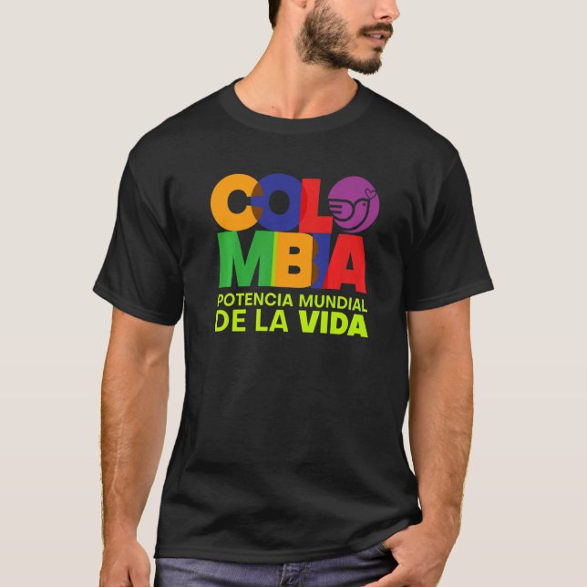 Colombia Potencia Mundial De La Vida T-Shirt (Vorderseite)