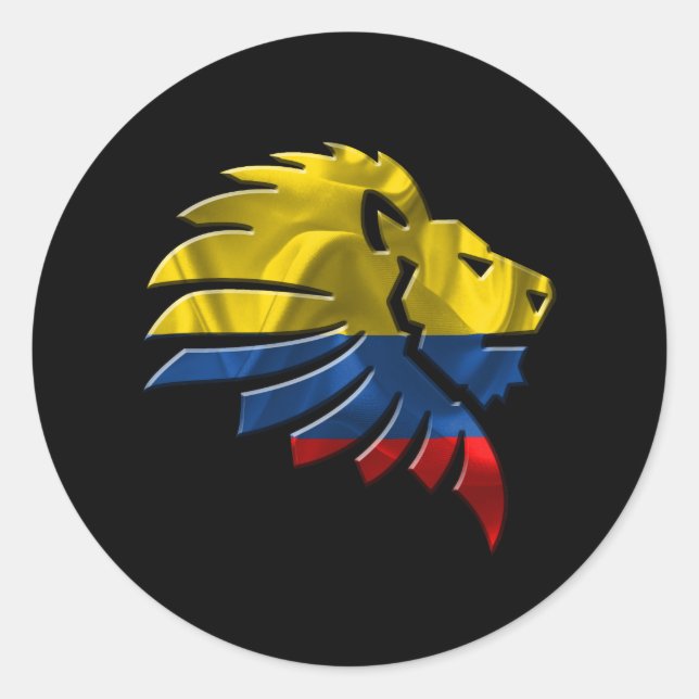 Colombia Runder Aufkleber (Vorderseite)