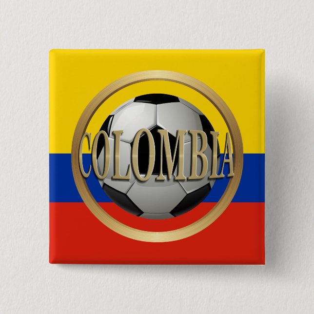 Colombia Soccer Ball Button (Vorderseite)