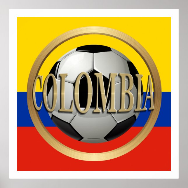 Colombia Soccer Ball Poster (Vorne)