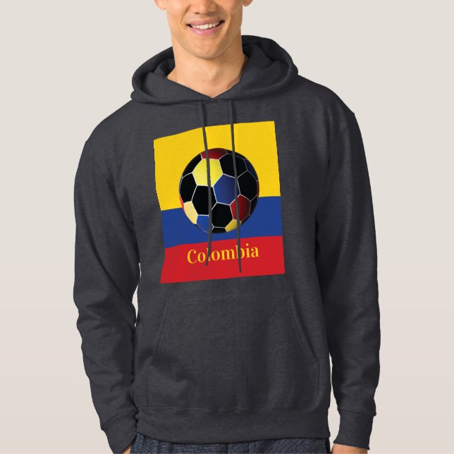 Colombia Soccer Poster Hoodie (Vorderseite)