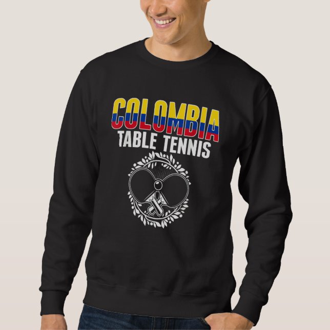 Colombia Table Tennis  Colombian Ping Pong Support Sweatshirt (Vorderseite)