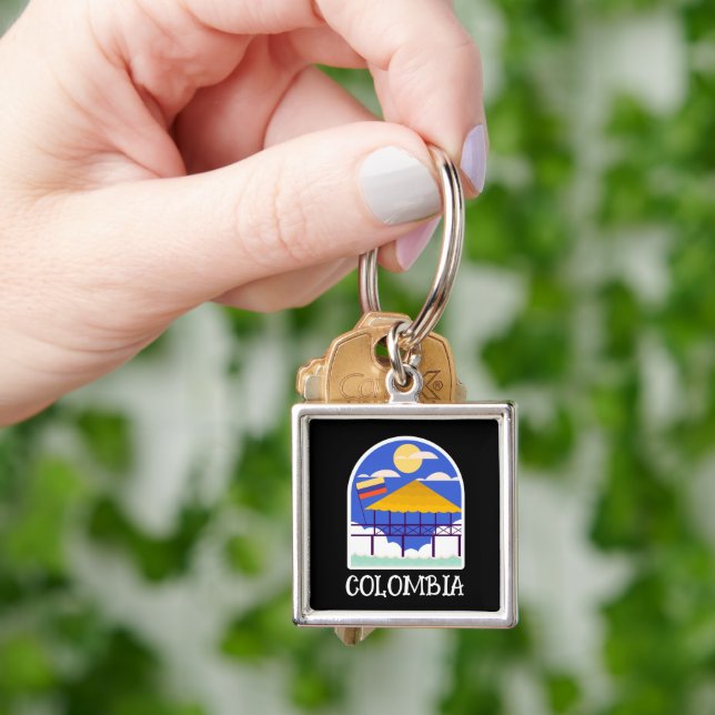 Colombia Vintage Travel Schlüsselanhänger (Hand)