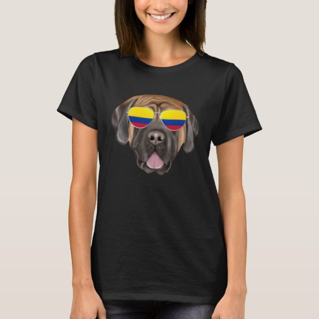 Colombian Flag Mastiff Dog Colombia Pocket T-Shirt (Vorderseite)