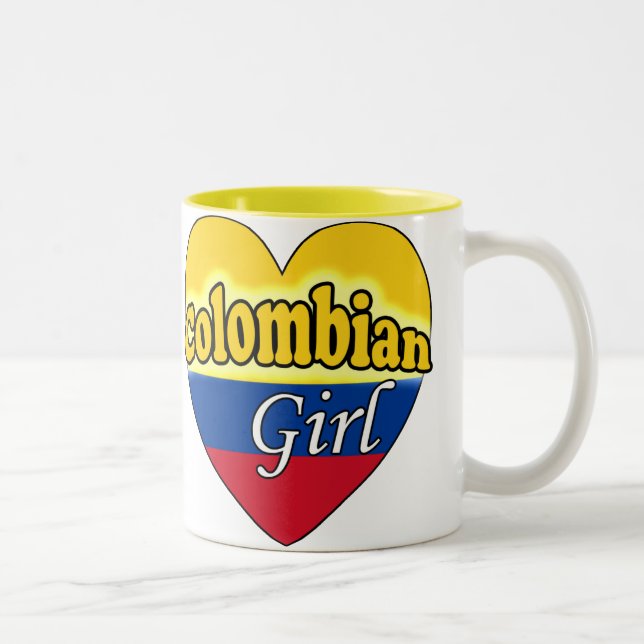 Colombian Girl Zweifarbige Tasse (Rechts)