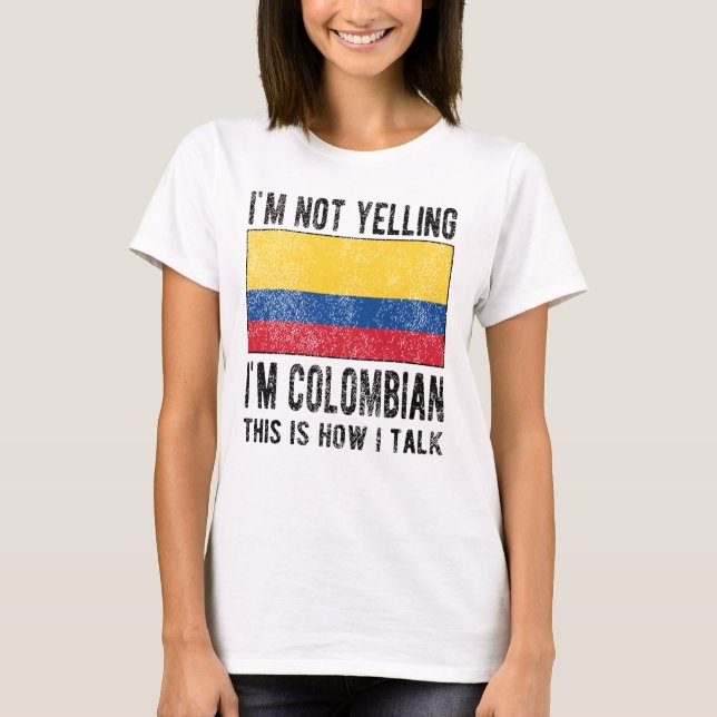 Colombian Heritage Colombia Roots Colombian Flag T-Shirt (Vorderseite)