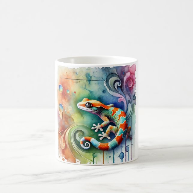 Colombian leaftoed gecko 210724AREF126 - Watercolo Kaffeetasse (Mittel)