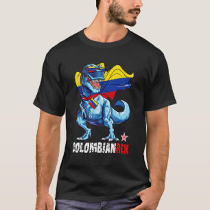 Colombianrex Stolz Kolumbianische Flagge Lustiger  T-Shirt