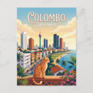 Colombo Sri Lanka Postkarte
