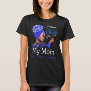 Colon Cancer Awareness Black Girl Ich trage Blue f T-Shirt