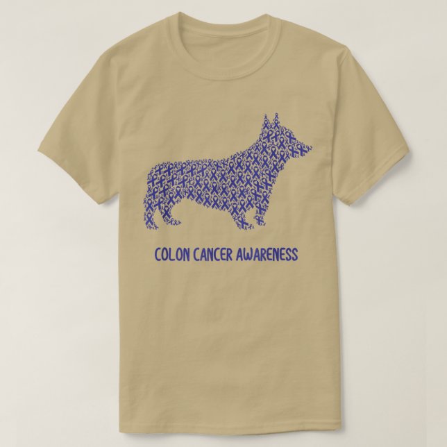 Colon Cancer Awareness Blue Ribbon Survivor - Hund T-Shirt (Design vorne)