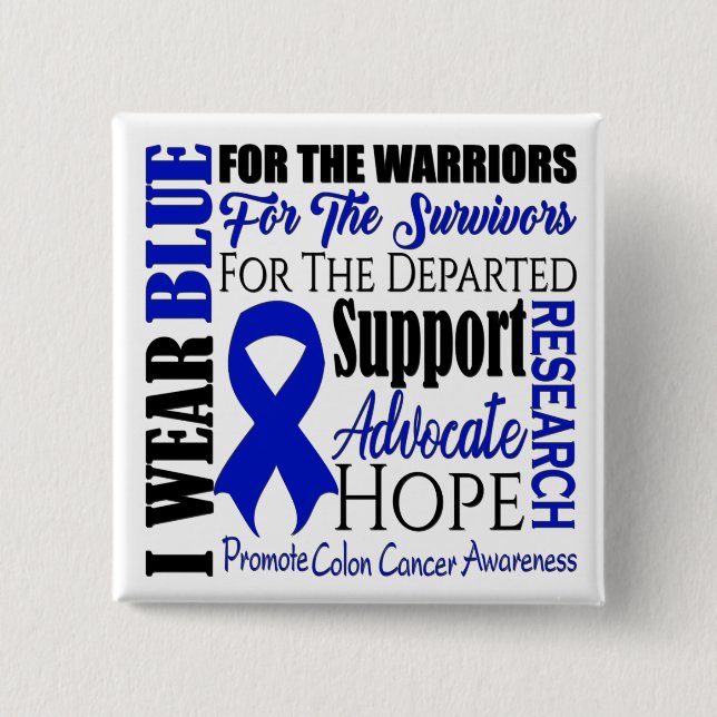 Colon Cancer Awareness Button (Vorderseite)