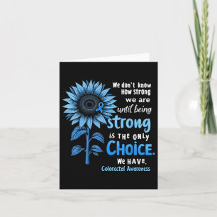 Colon Cancer Awareness Colorectal Cancer Blue Sunf Karte