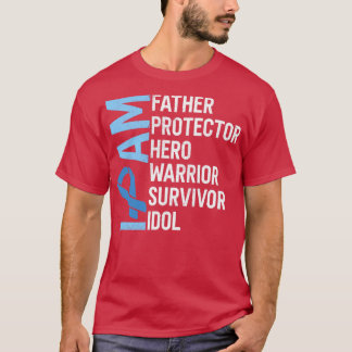 Colon Cancer Awareness I Bin Vaterheld Hero Warrio T-Shirt