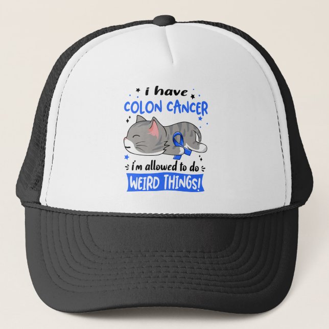 Colon Cancer Awareness Month Ribbon Geschenke Truckerkappe (Vorderseite)
