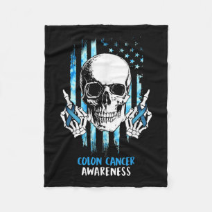Colon Cancer Awareness Skull Kostümgeschenke Fleecedecke
