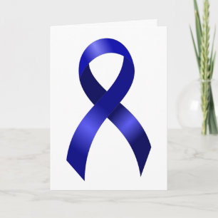 Colon Cancer Blue Ribbon Dankeskarte