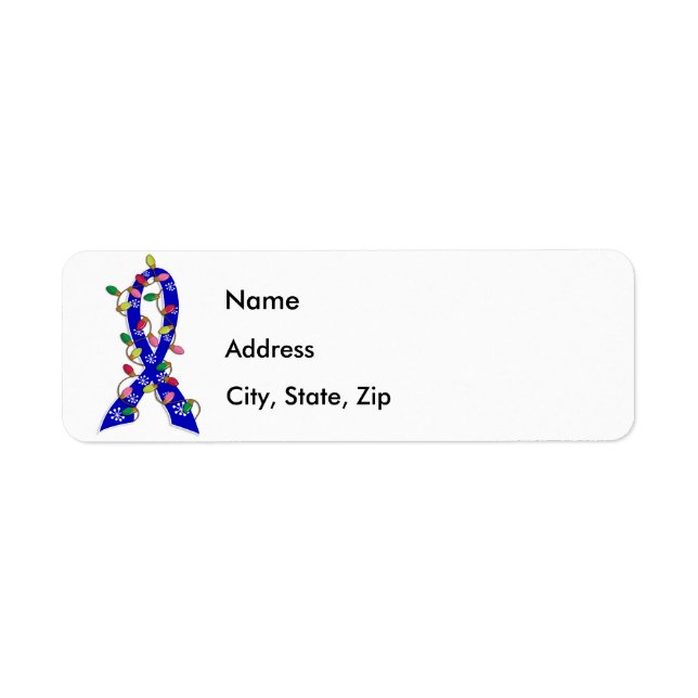 Colon Cancer Christmas Lights Ribbon (Vorne)