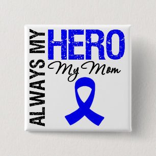 Colon Cancer immer mein Held meiner Mama Button