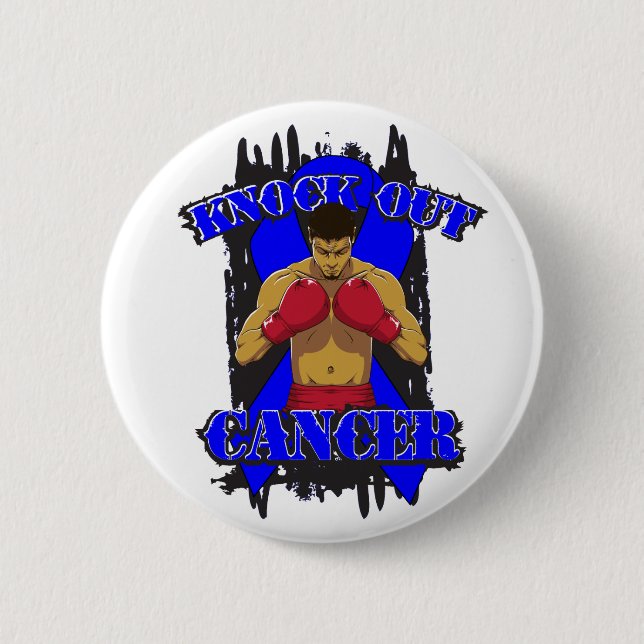 Colon Cancer Knock Out Cancer Button (Vorderseite)