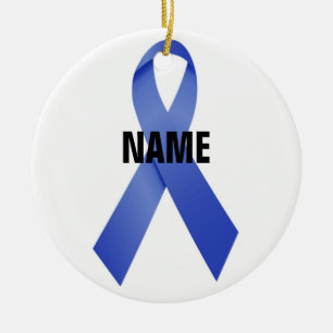 Colon Cancer Memorial Ribbon Keramik Ornament