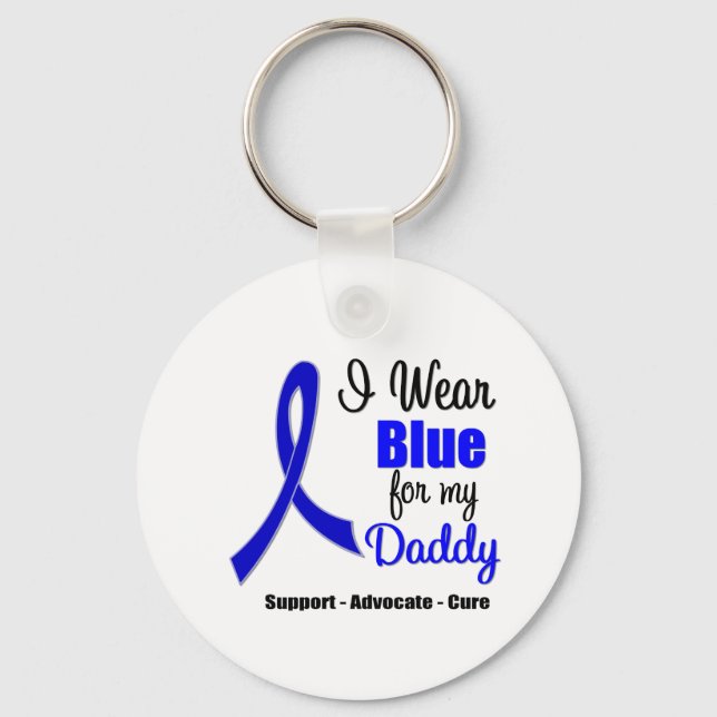 Colon Cancer Ribbon für meinen Daddy Schlüsselanhänger (Vorderseite)