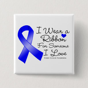Colon Cancer Ribbon Jemand I Liebe Button