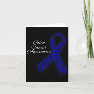 Colon Cancer Shirts Colon Cancer Awareness Ribbon Karte