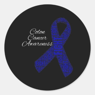 Colon Cancer Shirts Colon Cancer Awareness Ribbon Runder Aufkleber