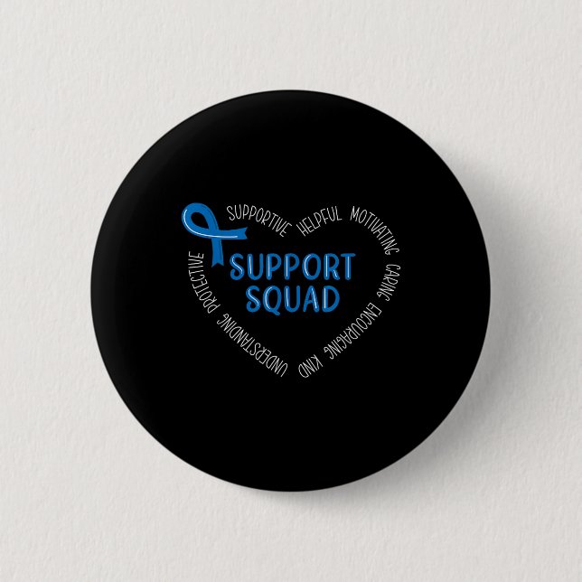 Colon Cancer Support Squad Colon Cancer Awareness Button (Vorderseite)