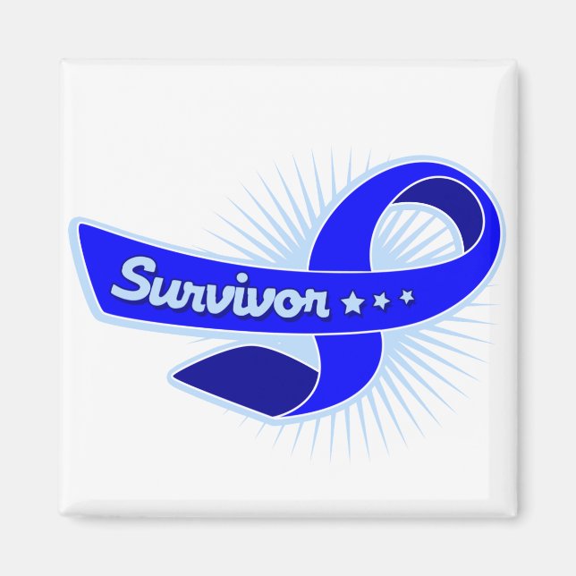 Colon Cancer Survivor Ribbon Magnet (Vorne)