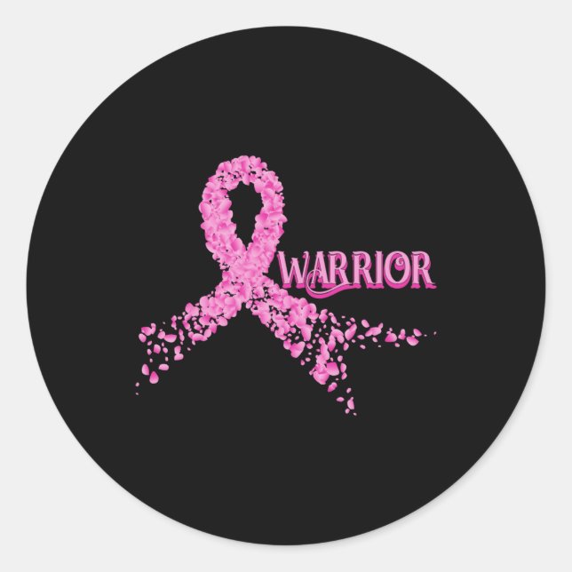 Colon Cancer Warrier Awareness Pink Ribbon Runder Aufkleber (Vorderseite)