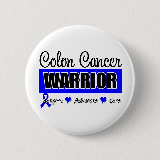 Colon Cancer Warrior Abzeichen Button (Vorderseite)