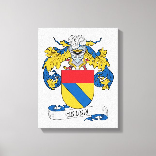 Colon Familienwappen Leinwanddruck (Vorderseite)