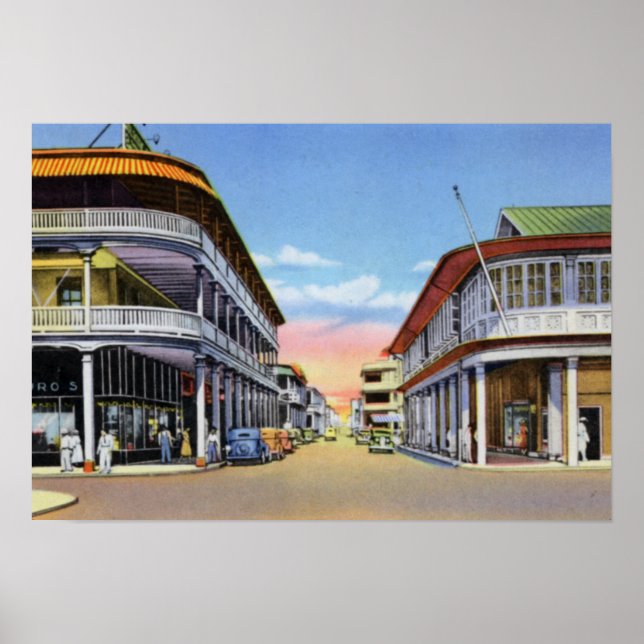 Colon Panama Front Street Poster (Vorne)