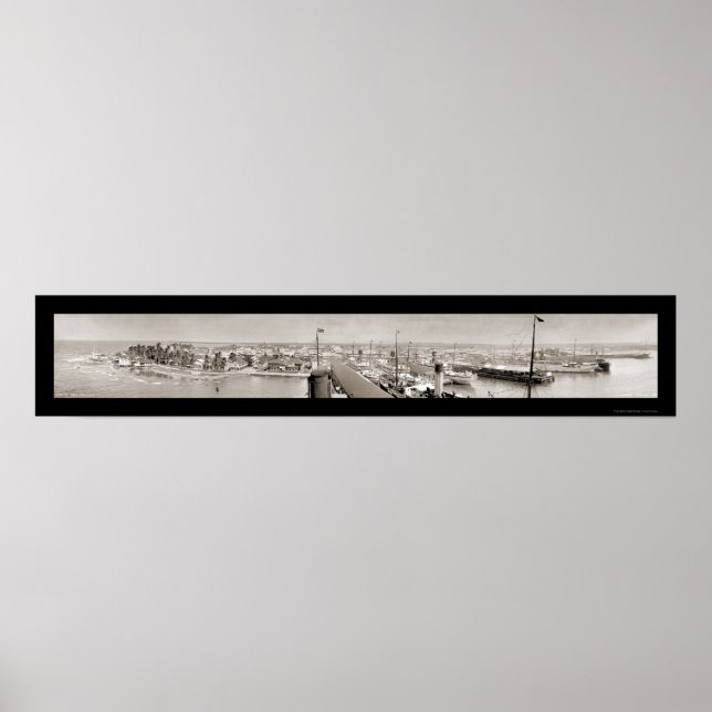 Colon, Panama & Ships Foto 1913 Poster (Vorne)