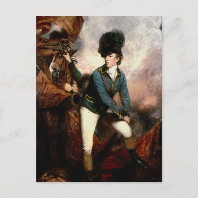 Colonel Banastre Tarleton  1782 Postkarte (Vorderseite)