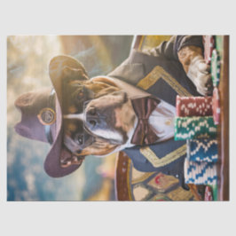 Colonel Bluff a Lot, Bulldog, der Poker spielt Seidenpapier