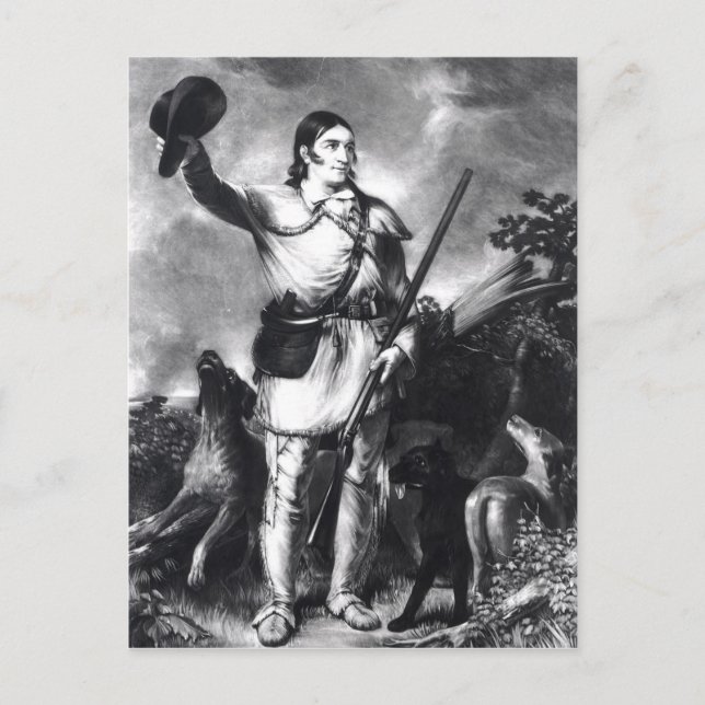 Colonel Davy Crockett Postkarte (Vorderseite)