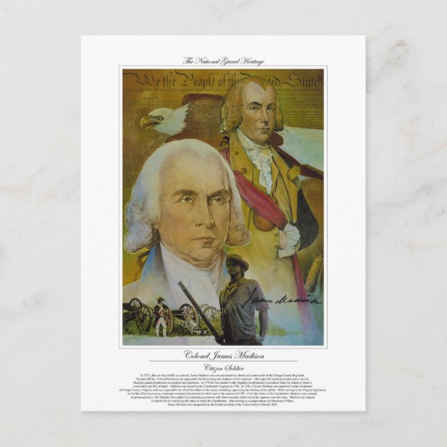 Colonel James Madison Citizen Soldier Postkarte (Vorderseite)
