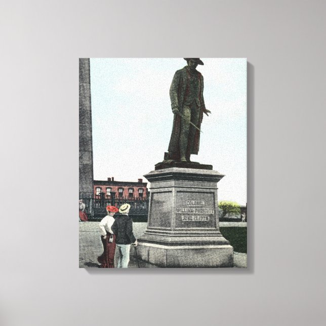 Colonel William Prescott Statue Scene Leinwanddruck (Vorderseite)