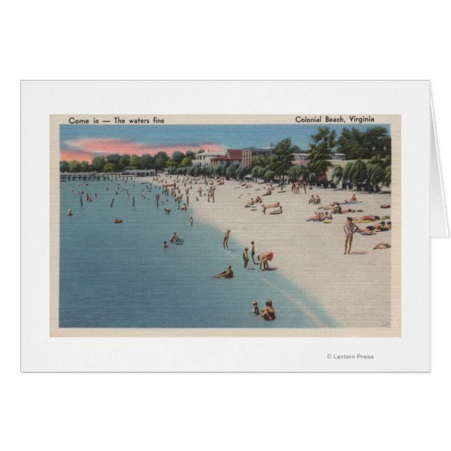 Colonial Beach, VA - Sonnenbaden & Schwimmen (Vorderseite (Horizontal))