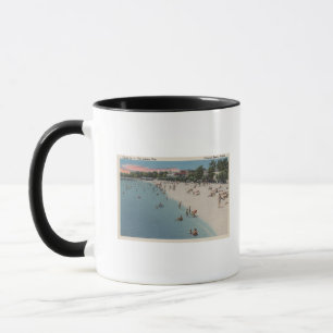 Colonial Beach, VA - Sonnenbaden & Schwimmen Szene Tasse