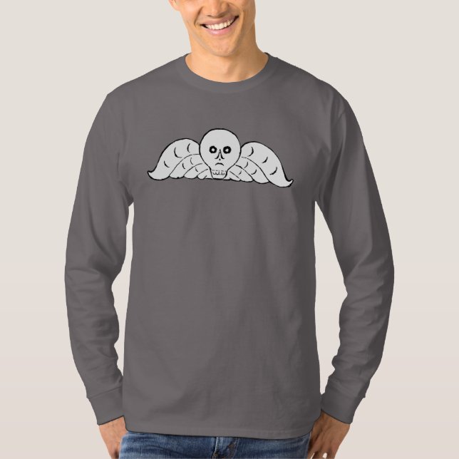 Colonial Boston Gravestone Skull Angel T-Shirt (Vorderseite)