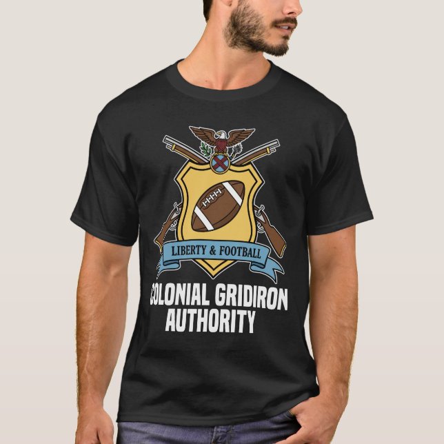 COLONIAL GRIDIRON AUTHORITY - NEW ENGLAND FOOTBALL T-Shirt (Vorderseite)